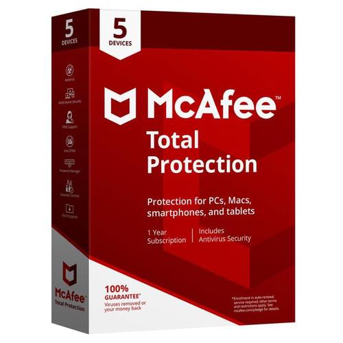 Anti Virus McAfee Total Protection 5D Regular di JBros Computer Bengkulu |  Tokopedia