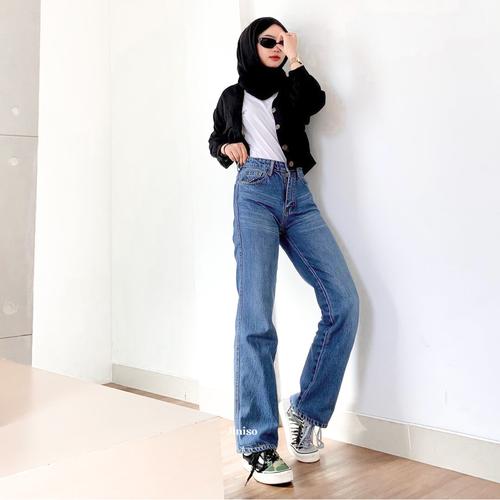 Gambar JINISO - Highwaist Loose Jeans 813 - 823 HANGOVER dari JINISO.ID Jakarta Utara Tokopedia