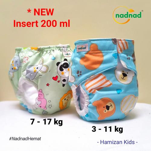 Foto Produk Clodi Nadnad Cover plus Insert / Popok Kain Bayi - Perekat Cewe dari HamizanKids