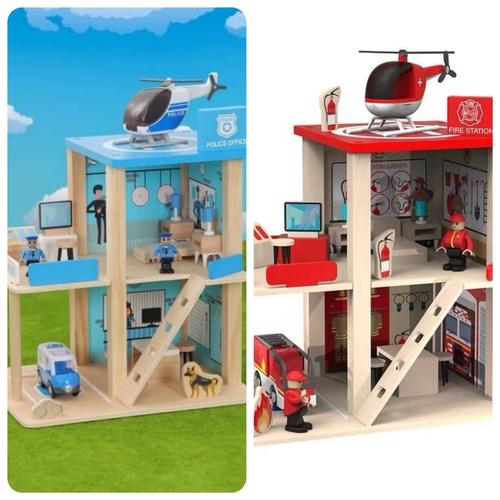 Jual Wooden Police Station Fire fighter 