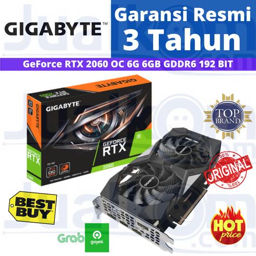 Foto Produk Gigabyte GeForce RTX 2060 OC Edition 6GB GDDR6 192Bit 2Fan VGA RESMI dari Karya Citra Computers