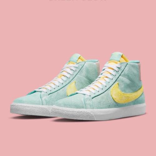 Jual Nike SB Blazer Mid Faded Suede • Light Dew / Light Citron-Green Glow -  36 - Jakarta Barat - hoyweapstore | Tokopedia