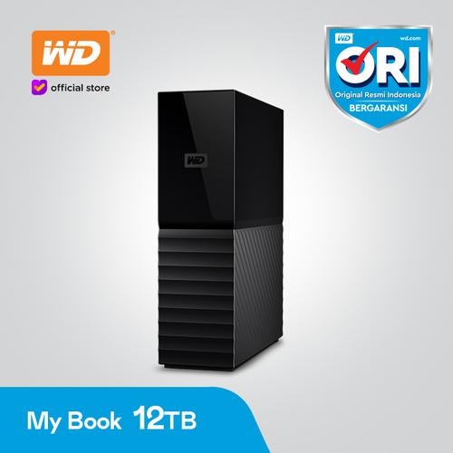 Foto Produk WD My Book 12TB Black Hitam - HD HDD Hardisk Eksternal External 3.5" dari WD Official Store