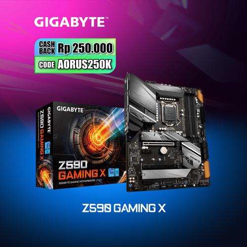 Foto Produk Gigabyte Motherboard Z590 Gaming X LGA1200 ATX 4 x DDR4 dari Myclub