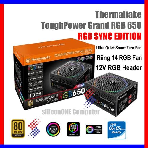 Foto Produk Thermaltake 650W Toughpower Grand RGB SYNC Tough Power 10 year 650 dari silicon ONE Computer