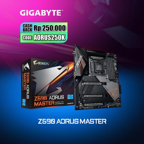 Foto Produk Gigabyte Motherboard Z590 Aorus Master LGA1200 ATX 4 x DDR4 dari Myclub