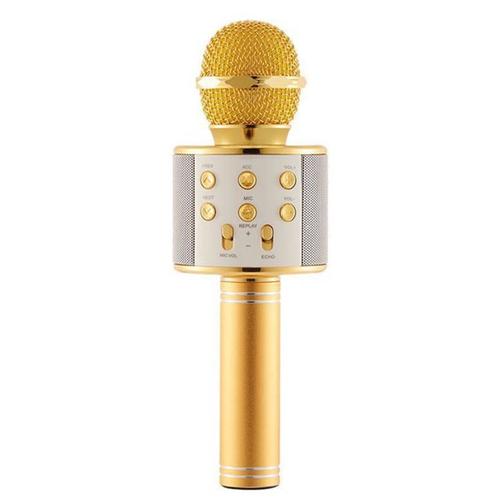 Foto Produk Mic Karaoke Bluetooth WS858 Smule Portable Wireless Microphone Speaker - gold dari T8-SEMARANG