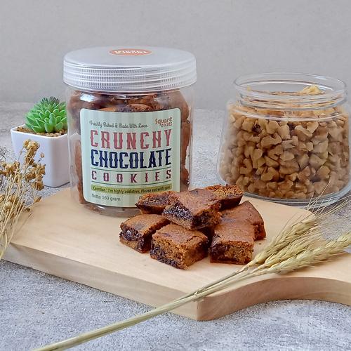 Foto Produk Crunchy Dark Chocolate Cookies Square O'kies dari Square O'kies