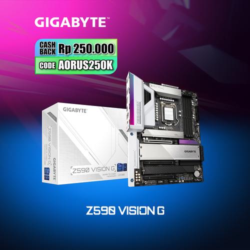 Foto Produk Gigabyte Motherboard Z590 Vision G Socket LGA1200 ATX 4 x DDR4 dari Myclub