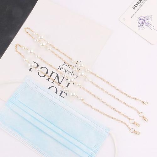Gambar tali gantungan masker tali masker mutiara pearl chain mask hig084 dari Oila Jakarta Pusat Tokopedia