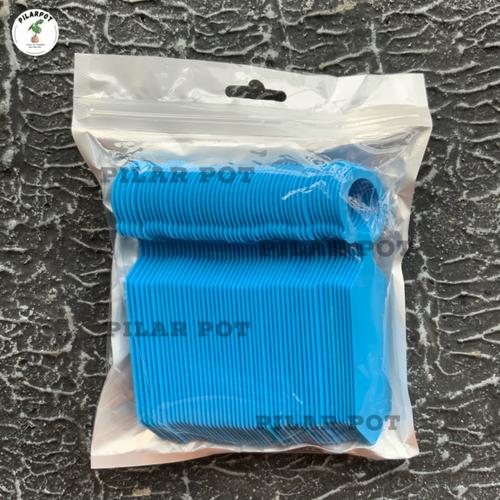 Foto Produk label tag tanaman warna warni name tag bahan tebal - pack isi 50 pcs - Biru Muda dari pilar pot