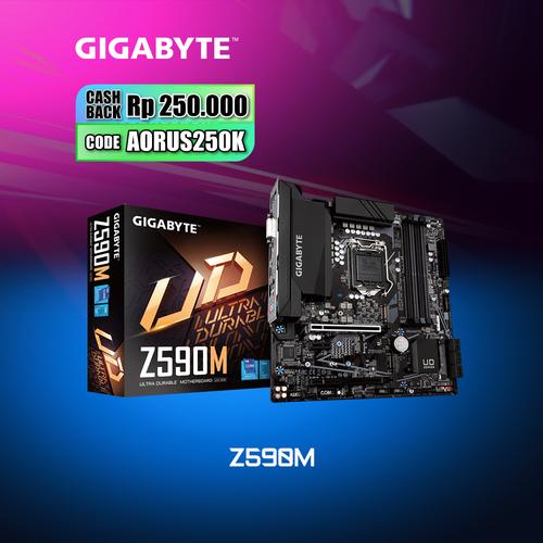 Foto Produk Gigabyte Motherboard Z590M Socket LGA1200 Micro ATX 4 x DDR4 dari Myclub