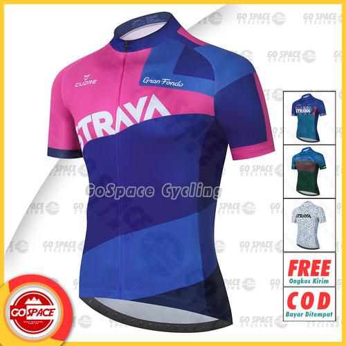 Gambar STRAVA JERSEY SEPEDA ROADBIKE CYCLING PRIA WANITA RB IMPORT MODEL 03 - S dari Go Space Kota Surabaya Tokopedia