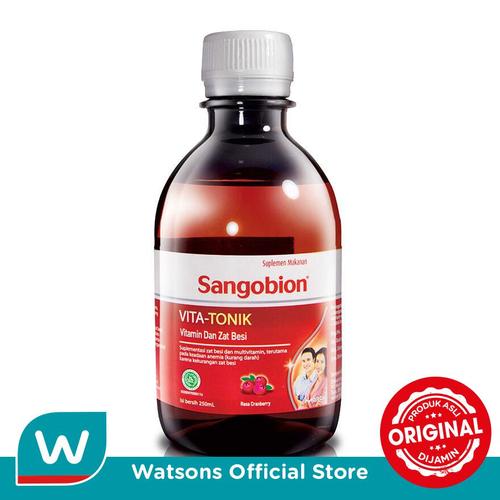 Foto Produk Sangobion Vitatonik Cranberry 250ml dari Watsons Indonesia