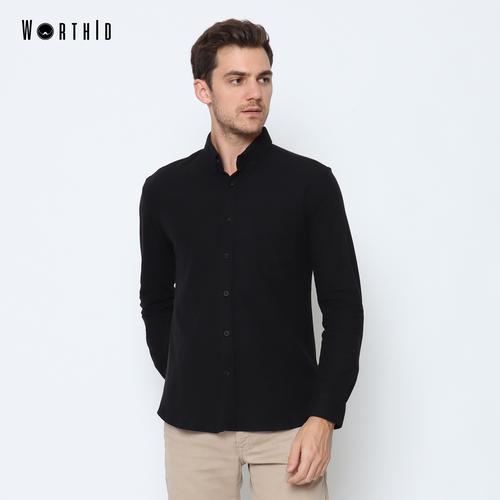 Foto Produk Worth ID Kemeja Pique Black - S dari Worth ID