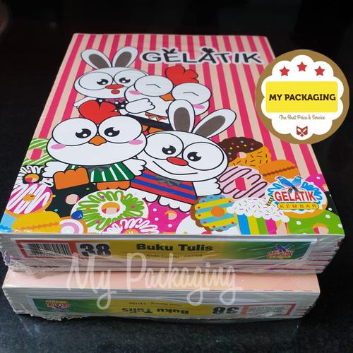 Foto Produk Buku Tulis 38 harga per pack isi 10 buku - GELATIK dari My Packaging