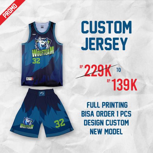 Foto Produk Jersey Full printing/ jersey Custom Basket - S dari Dronegear