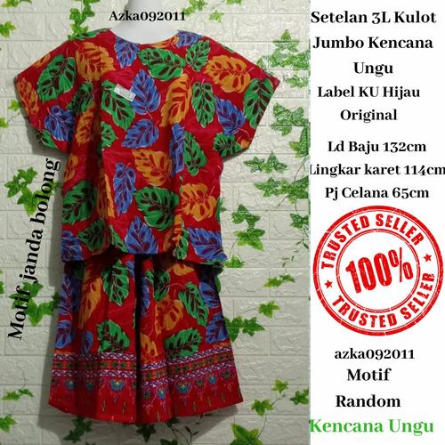 Foto Produk SETELAN 3L KULOT JUMBO KENCANA UNGU KUI dari Azka092011