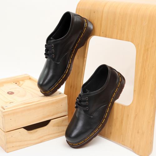 Foto Produk Sepatu pantofel sepatu kerja kulit asli Boston Razor model docmart - 39, Hitam dari flavio & boston official