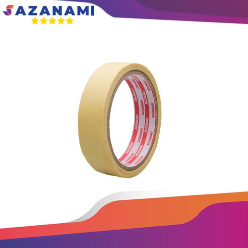 Foto Produk 1 ROLL LAKBAN KERTAS MASKING TAPE 1" INCH 24MM X 15M KUNING SAZANAMI dari Sazanami Tape