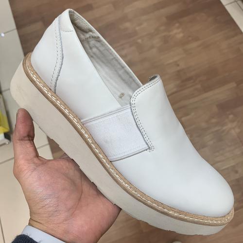 slip on white leather