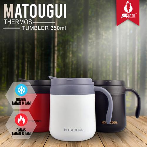 Foto Produk Matougui Gelas Minum K36322-4 350ml Termos Vaccum Cup Panas Dingin - Putih dari Matougui Outdoor Sport