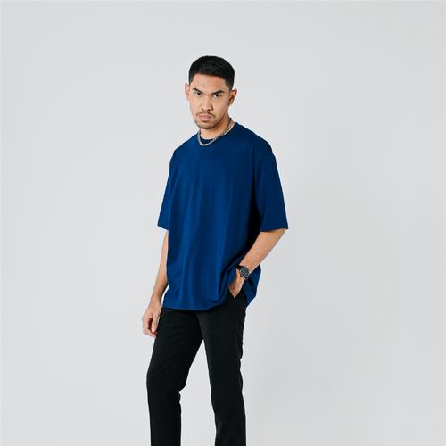 Gambar LEMONE Combed Spandek Oversize Polos Pria Series 2 - Navy, S dari LEMONE Jakarta Barat Tokopedia