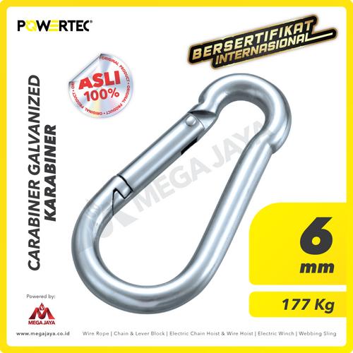 Foto Produk Carabiner / Karabiner Galvanized - 6 mm POWERTEC dari megajaya.co.id
