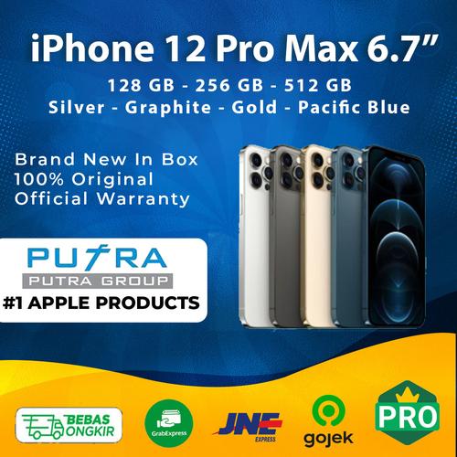 Foto Produk iPhone 128GB 256GB 512GB 12 Pro Max Graphite Blue Gold 128 256 512 - 128 GB, Silver dari Putra Group
