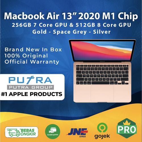 Foto Produk Macbook Air 2021 13" M1 Chip 256GB 512GB Grey Gold Silver 256 512 GB - 256 GB, Gold dari Putra Group