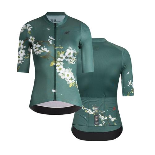 Foto Produk Jersey Women Mysenlan Plum Blossom MCQSS015B Green Short Sleeve dari FittoBike