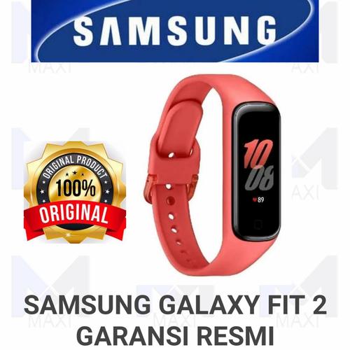 Foto Produk Smart Band Samsung Galaxy Fit 2 Garansi Resmi - SCARLET dari Maxi phone cell
