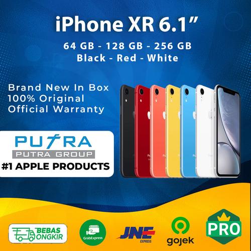 Foto Produk (IBOX) iPhone XR 64GB 128GB 256GB Garansi Resmi TAM 1 Tahun 64 128 256 - 64 gb, Black dari Putra Group