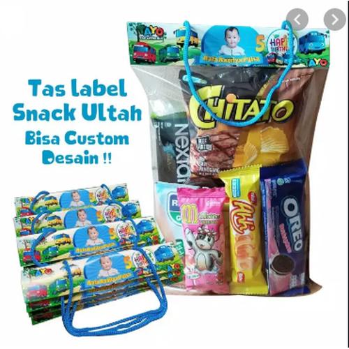 Gambar plastik label ulang tahun anak custom tas Snack ulang tahun - DESAIN CUSTOM dari Sekoci Print desain Kota Bekasi Tokopedia