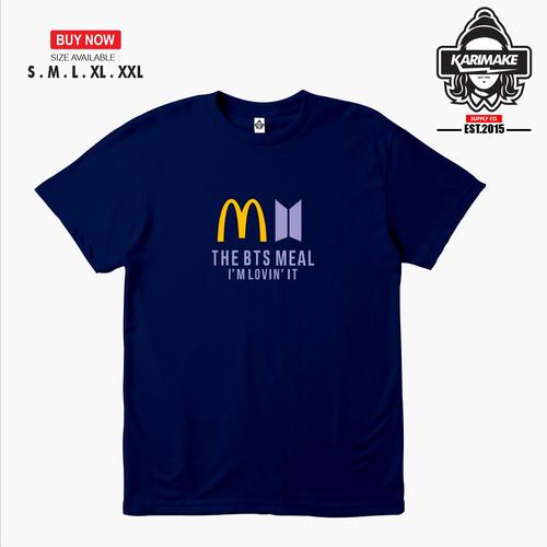 【VINTAGE】BTS x Mcdonald's Crew T-shirt BTS x McDonald's Exclusive Crew Uniform Black T-Shirt Size