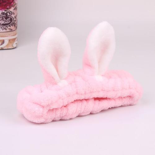 Foto Produk Bando Telinga Kelinci Cuci / Merias / Masker Muka Super Imut Lucu - Pink dari Unicomart8