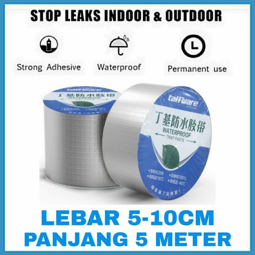 Foto Produk Lakban Perekat Ajaib Super Kuat Anti Bocor Tahan Air Bahan Aluminium - 5CM X 5 METER dari Balqees_Olshop