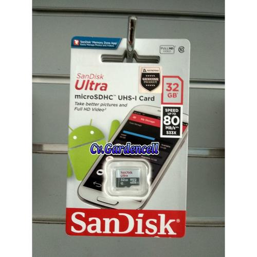 Foto Produk SANDISK MICRO SD ULTRA 32GB CLASS 10 ORIGINAL dari Garden Cell Official