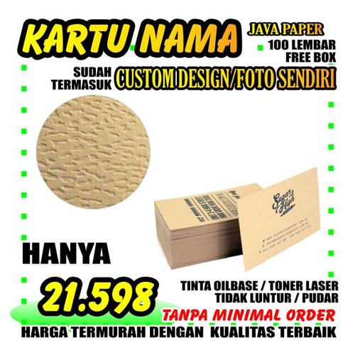 Jual Kartu Nama Business Card Hang Tag Ucapan Nikah Identitas Label ID ...