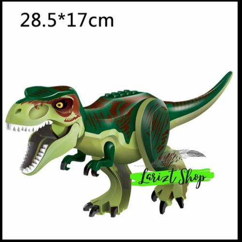 Jual Building Block Jurassic Dinosaurus World Tyrannosaurus T Rex Green ...