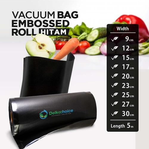 Jual Plastik Vacuum Makanan Embos Vacum Sealer Roll Embossed Hitam