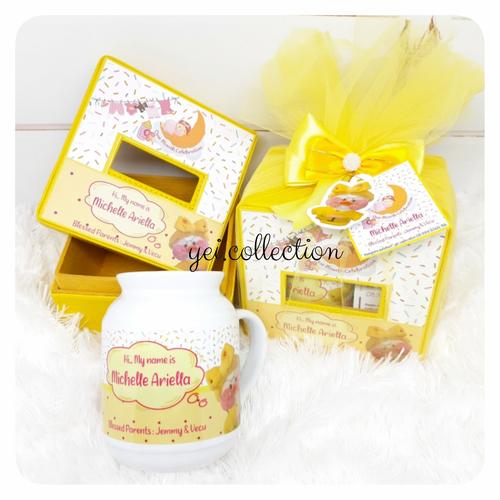 Gambar (yei) Hampers Baby. Souvenir One Month. Mug Meme dan Box Tisu. dari yei.collection undefined Tokopedia