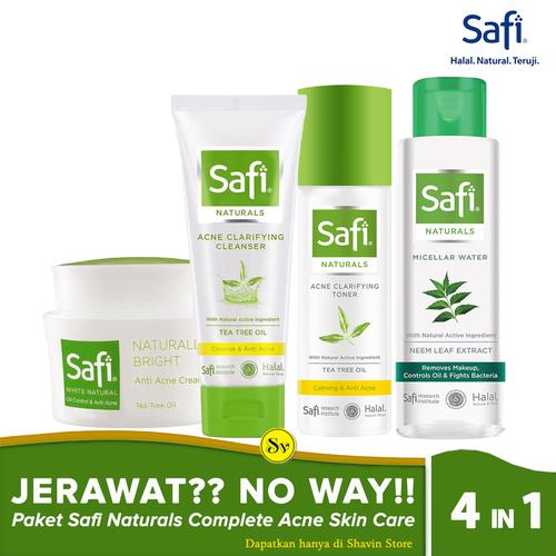 Gambar Paket Safi Naturals Complete Acne Skin Care - 3 in 1 (3pcs) dari Shavin Store Kota Surabaya Tokopedia
