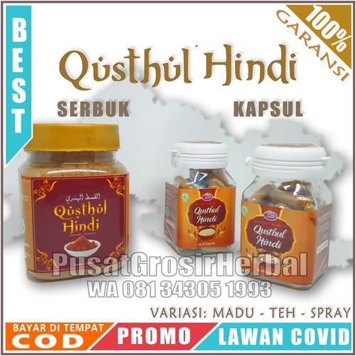 Foto Produk QUSTHUL HINDI - qustul qist qust al hindi 45 50 100 gram serbuk kapsul - 45 kapsul dari Pusat Grosir Herbal