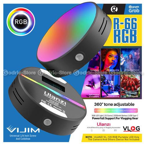 Gambar ULANZI R66 RGB 20 Light Effect Lampu Pocket LED Vlog Video Dimmable 9K dari G-Rex undefined Tokopedia