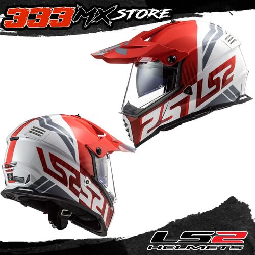 Jual HELM LS2 MX436 PIONEER EVO EVOLVE WHITE ADVENTURE