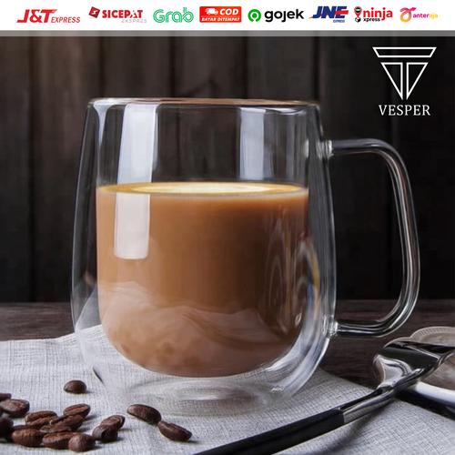 Foto Produk Gelas kopi double wall / cangkir kopi teh double wall / coffee mug dari vesper