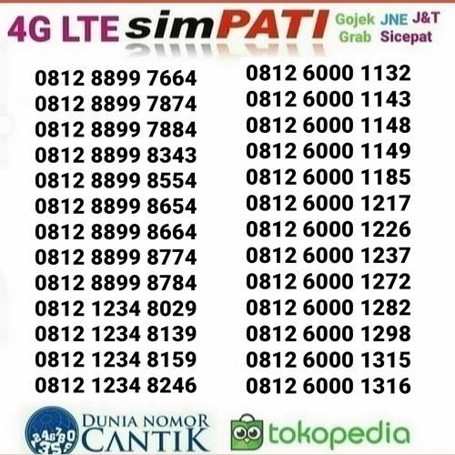 Foto Produk Nomor Cantik Simpati Kartu Perdana Telkomsel Simpati Cantik dari Nomor Cantik 89