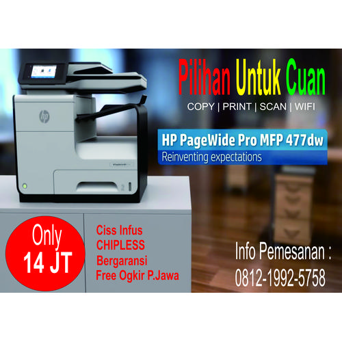 Jual Hp pagewide 477 chipless - Jakarta 