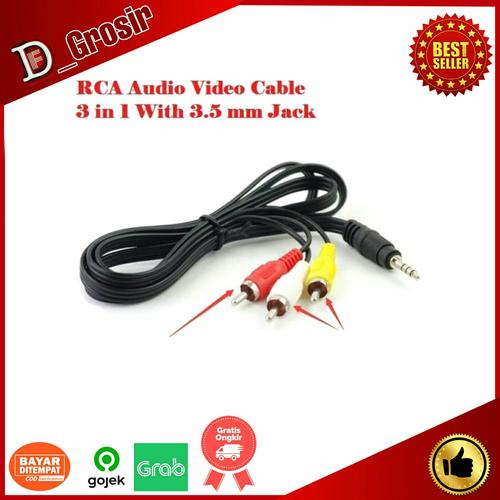 Kabel TV Audio Vidio To Jack AUX 3.5 MM 
